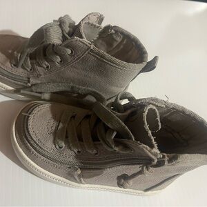 Kids Canvas High-Top Sneakers in Taupe Gray - Everyday Play Shoes